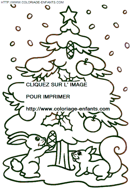 coloriage Fetes Noel Sapins Noel