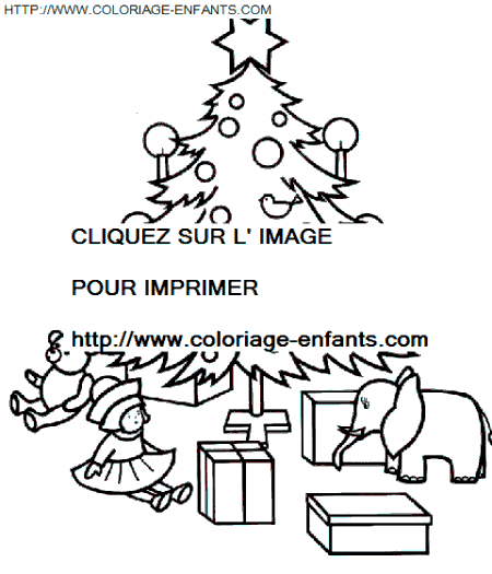 coloriage Fetes Noel Sapins Noel