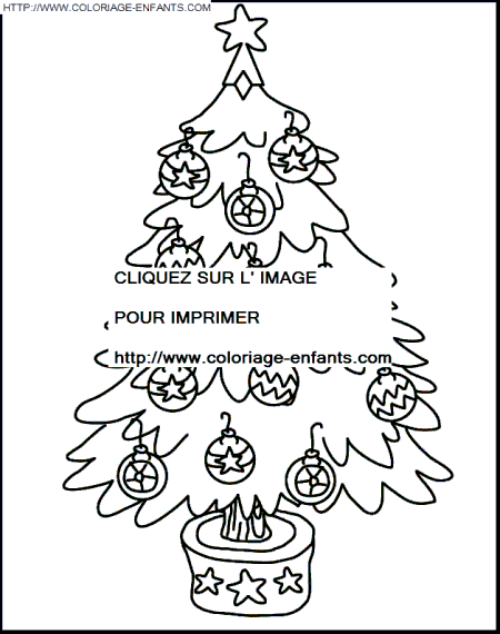 coloriage Fetes Noel Sapins Noel