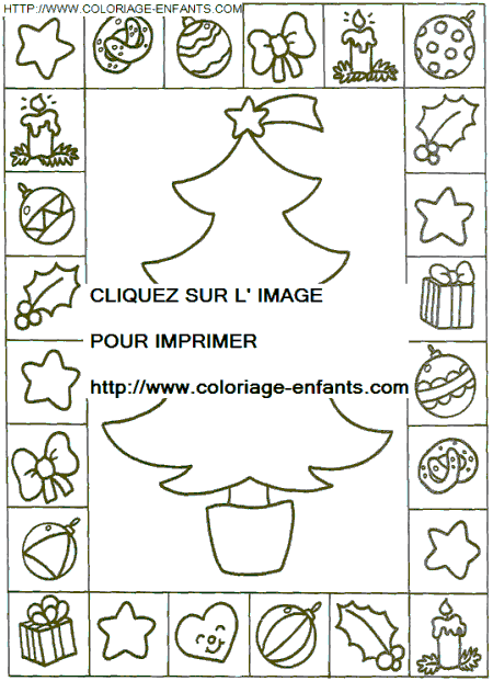 coloriage Fetes Noel Sapins Noel