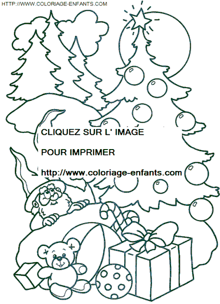 coloriage Fetes Noel Sapins Noel