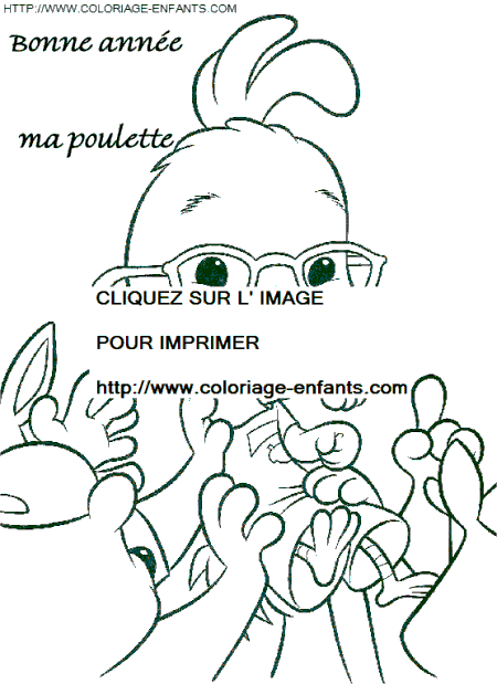 coloriage nouvel an