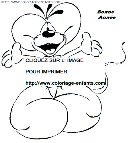 coloriage nouvel an