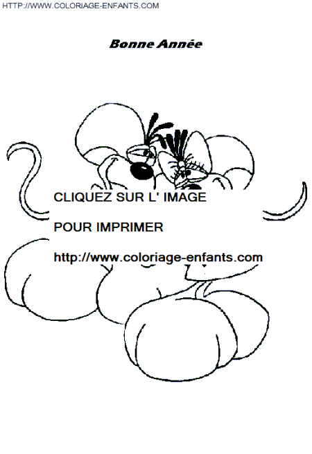 coloriage nouvel an