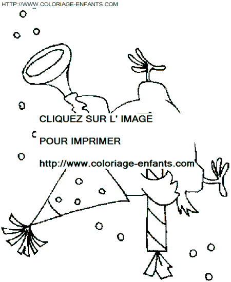 coloriage nouvel an