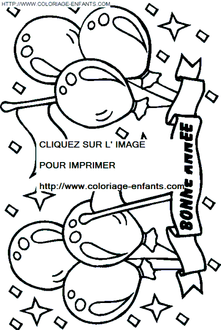 coloriage nouvel an