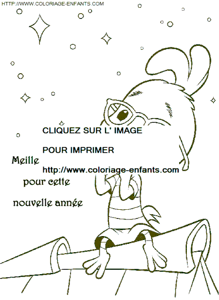 coloriage nouvel an