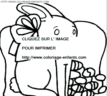 coloriage paques lapins