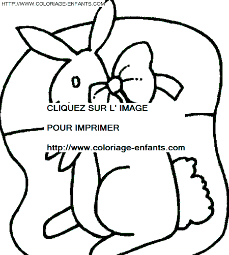 coloriage paques lapins