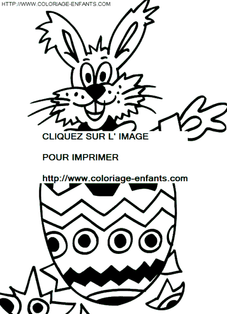 coloriage paques lapins