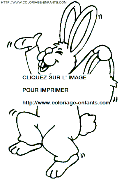 coloriage paques lapins