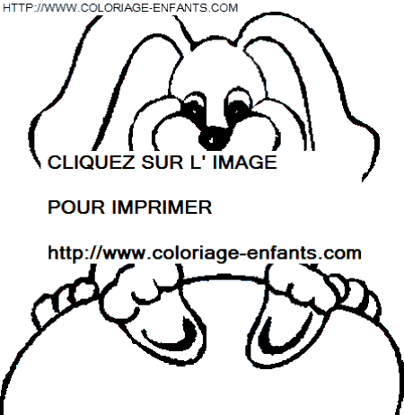 coloriage paques lapins