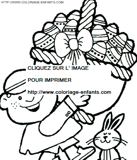 coloriage paques oeufs