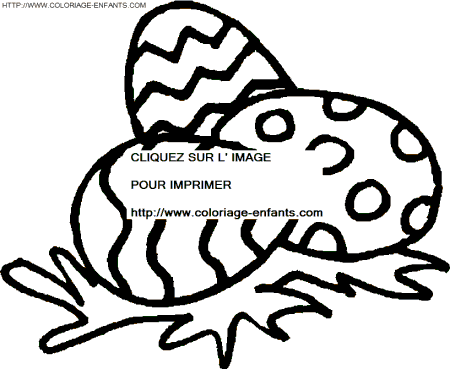 coloriage paques oeufs