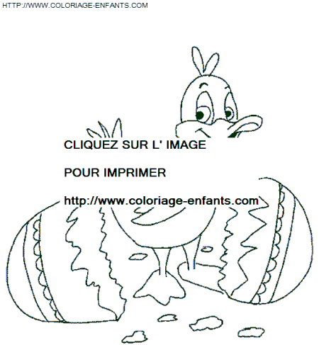 coloriage paques oeufs