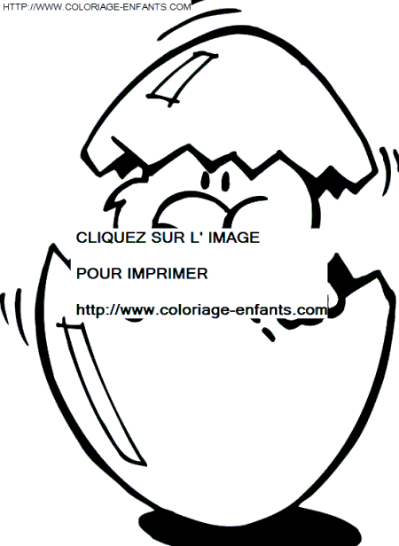 coloriage paques oeufs