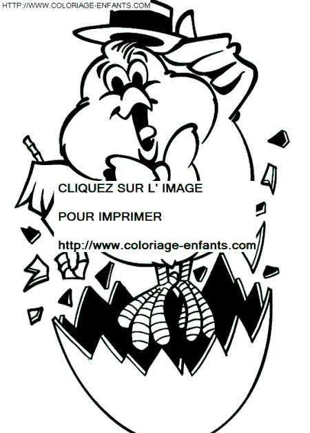 coloriage paques oeufs