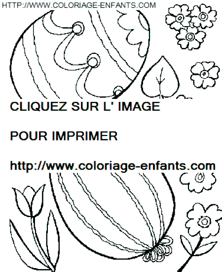 coloriage paques oeufs