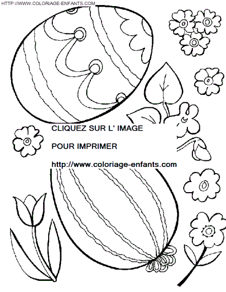 coloriage paques oeufs