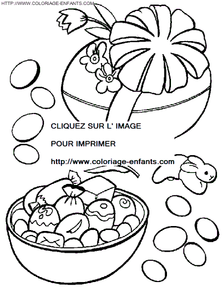 coloriage paques oeufs