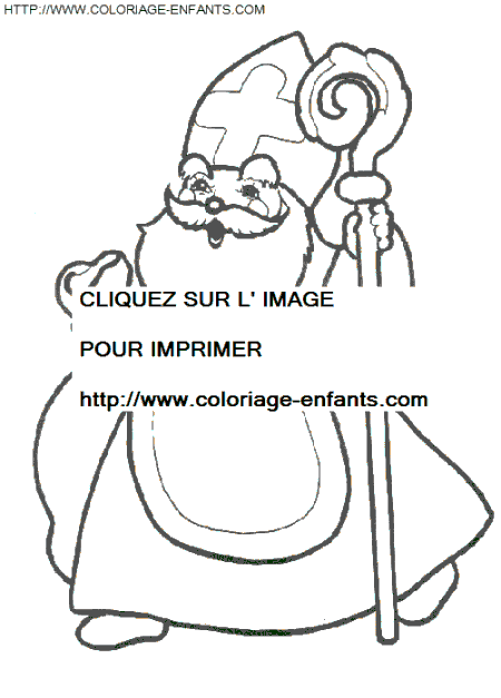 coloriage saint nicolas