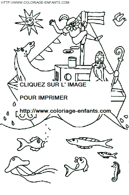 coloriage saint nicolas