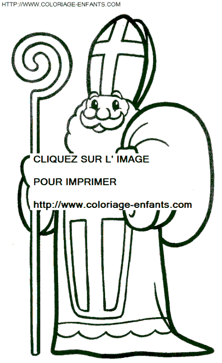 coloriage saint nicolas