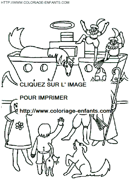 coloriage saint nicolas