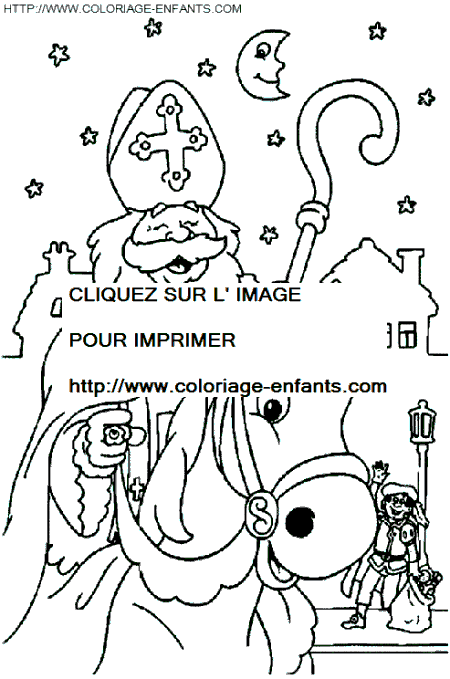 coloriage saint nicolas