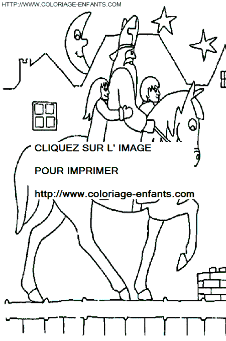 coloriage saint nicolas