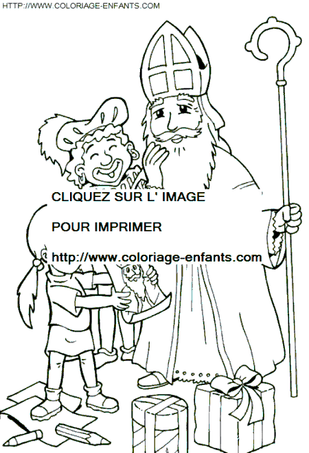 coloriage saint nicolas