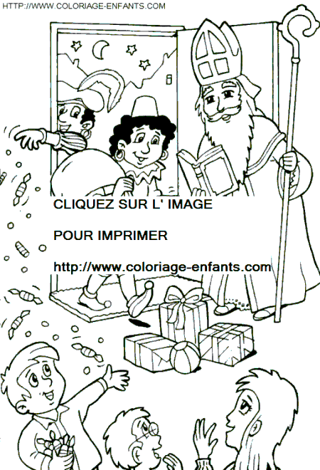 coloriage saint nicolas