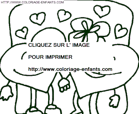 coloriage saint valentin amoureux