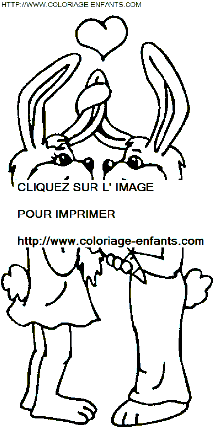 coloriage saint valentin amoureux