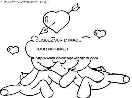 coloriage saint valentin amoureux