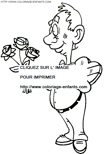 coloriage saint valentin amoureux