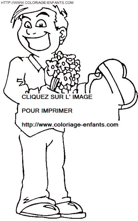 coloriage saint valentin amoureux