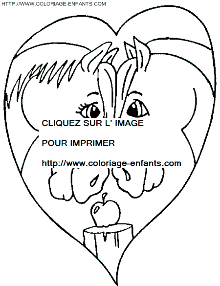 coloriage saint valentin amoureux