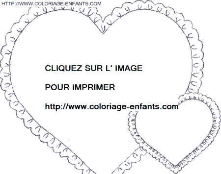 coloriage saint valentin coeurs