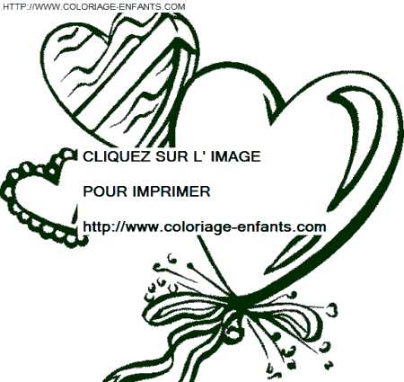 coloriage saint valentin coeurs