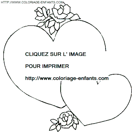 coloriage saint valentin coeurs