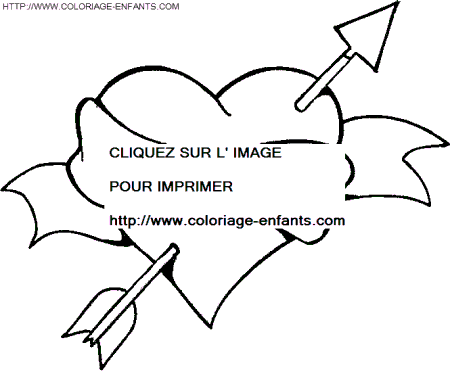 coloriage saint valentin coeurs