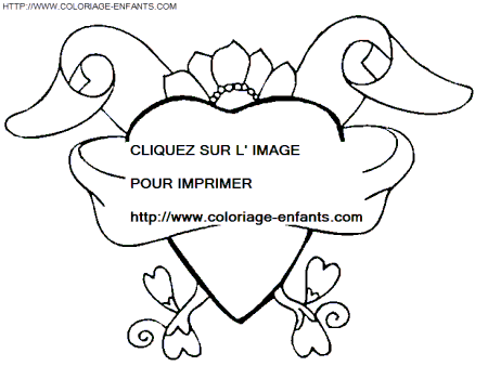 coloriage saint valentin coeurs