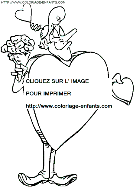 coloriage saint valentin coeurs