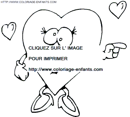 coloriage saint valentin coeurs