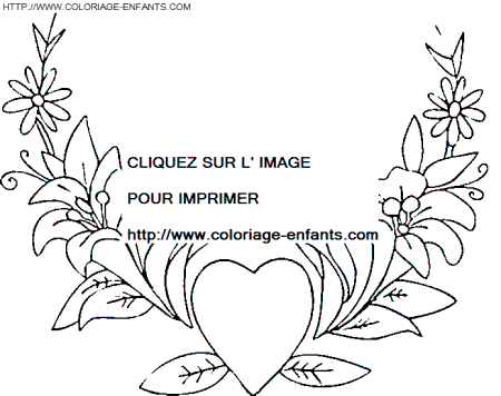 coloriage saint valentin coeurs