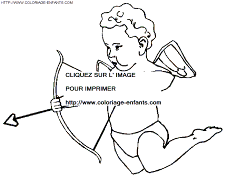 coloriage saint valentin cupidon