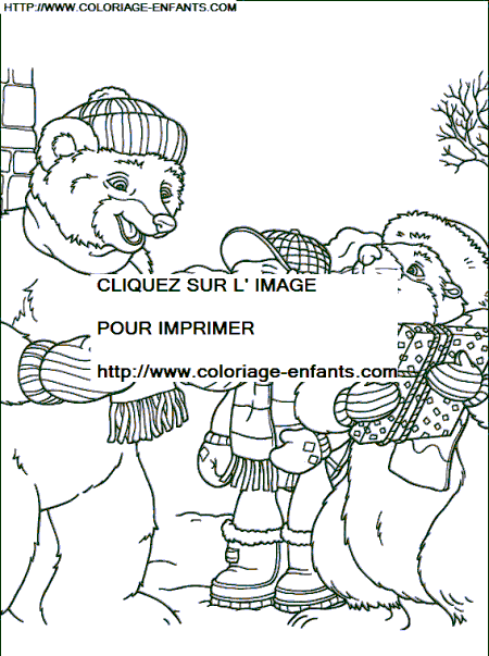 coloriage franklin attend son cadeau