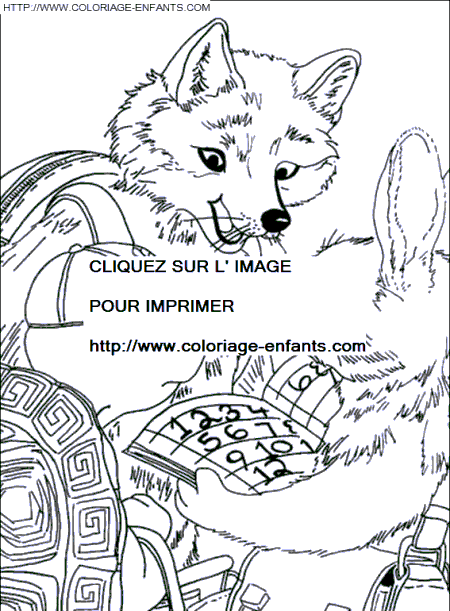 coloriage franklin et ses amis apprennent a compter