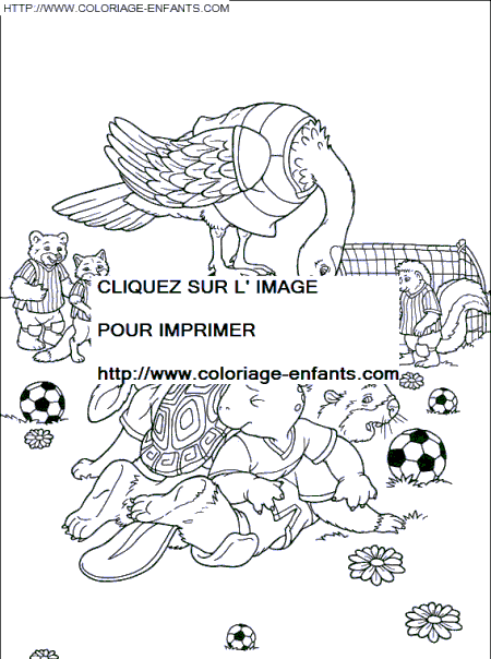 coloriage franklin pagaille sur le terrain